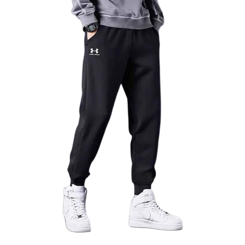 【库里同款】Under Armour跑步 训练健身束脚收口系带加绒速干运动长裤Sportstyle Joggers 男女同款 1290261