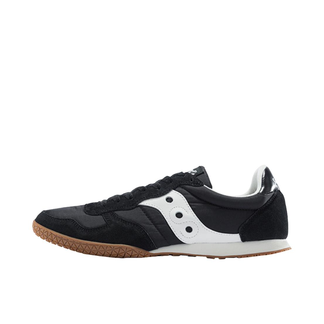 推荐商品：Saucony/索康尼 Bullet 防滑耐磨 减震透气 织物 经典时尚 合成革 复古百搭 跑步 运动休闲鞋 M宽/女款/黑色/白色
