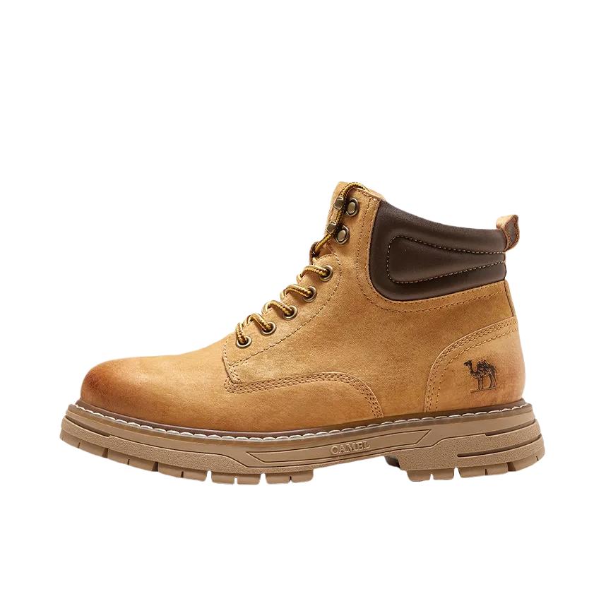 推荐商品：【王俊凯同款】骆驼 增高厚底 防滑耐磨 马丁靴 工装靴 G13W076024 沙漠黄/咖啡色