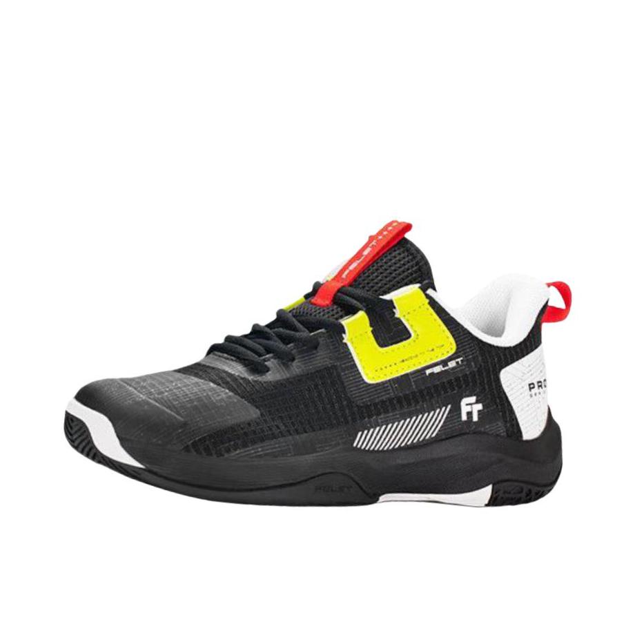 推荐商品：FT FELET FLASH PRO 羽毛球鞋 减震耐磨低帮 黑色
