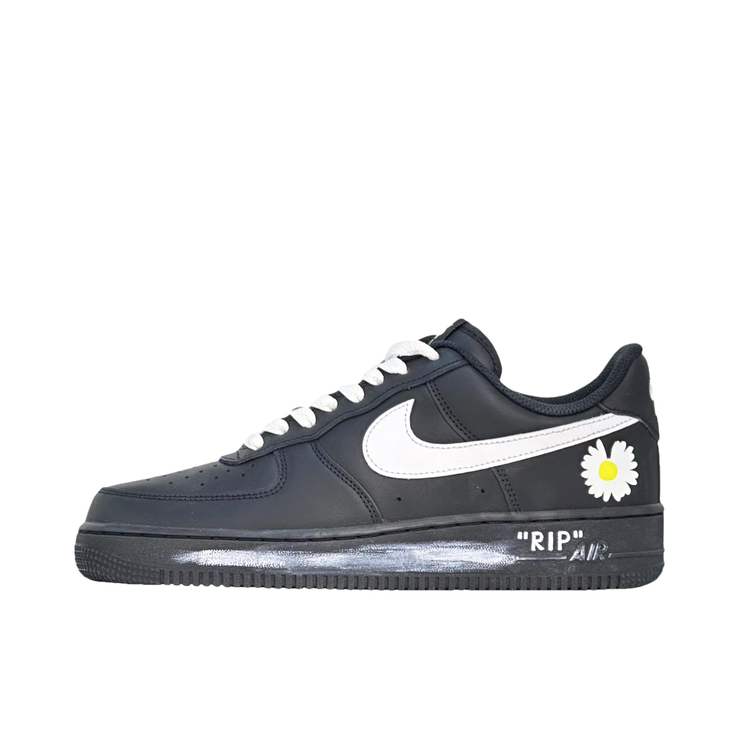 推荐商品：【定制款】 Nike Air Force 1 板鞋 防滑减震耐磨低帮增高 小雏菊/黑色/白色