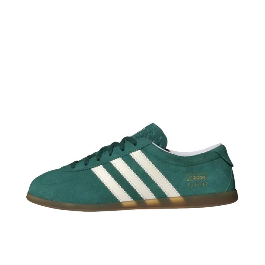 推荐商品：adidas Originals GAZELLE Lo Pro 板鞋 百搭耐磨低帮舒适薄底德训鞋T头鞋复古防滑贴合 绿色/白色
