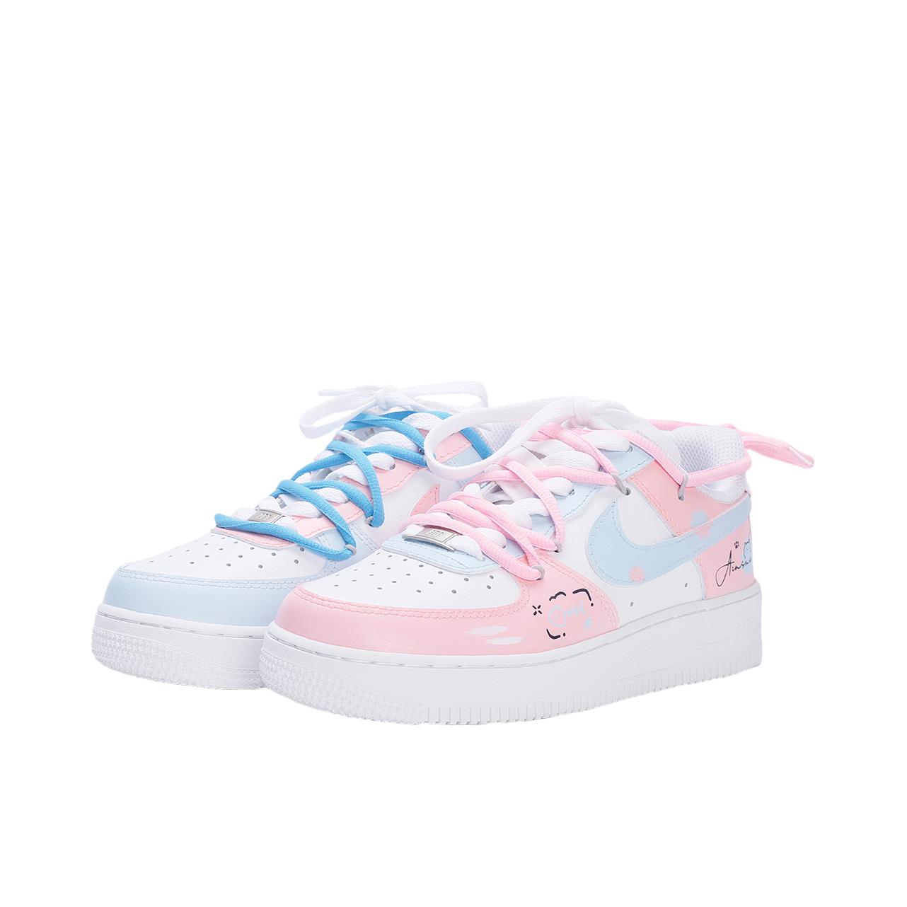 推荐商品：【定制款】 Nike Air Force 1 板鞋 防滑减震耐磨低帮增高 鸳鸯款/女款/少女玩趣