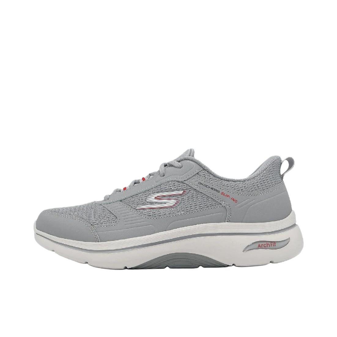 推荐商品：Skechers/斯凯奇 GO walk Arch Fit 2.0 运动休闲鞋 简约平跟舒适支撑轻便 灰色