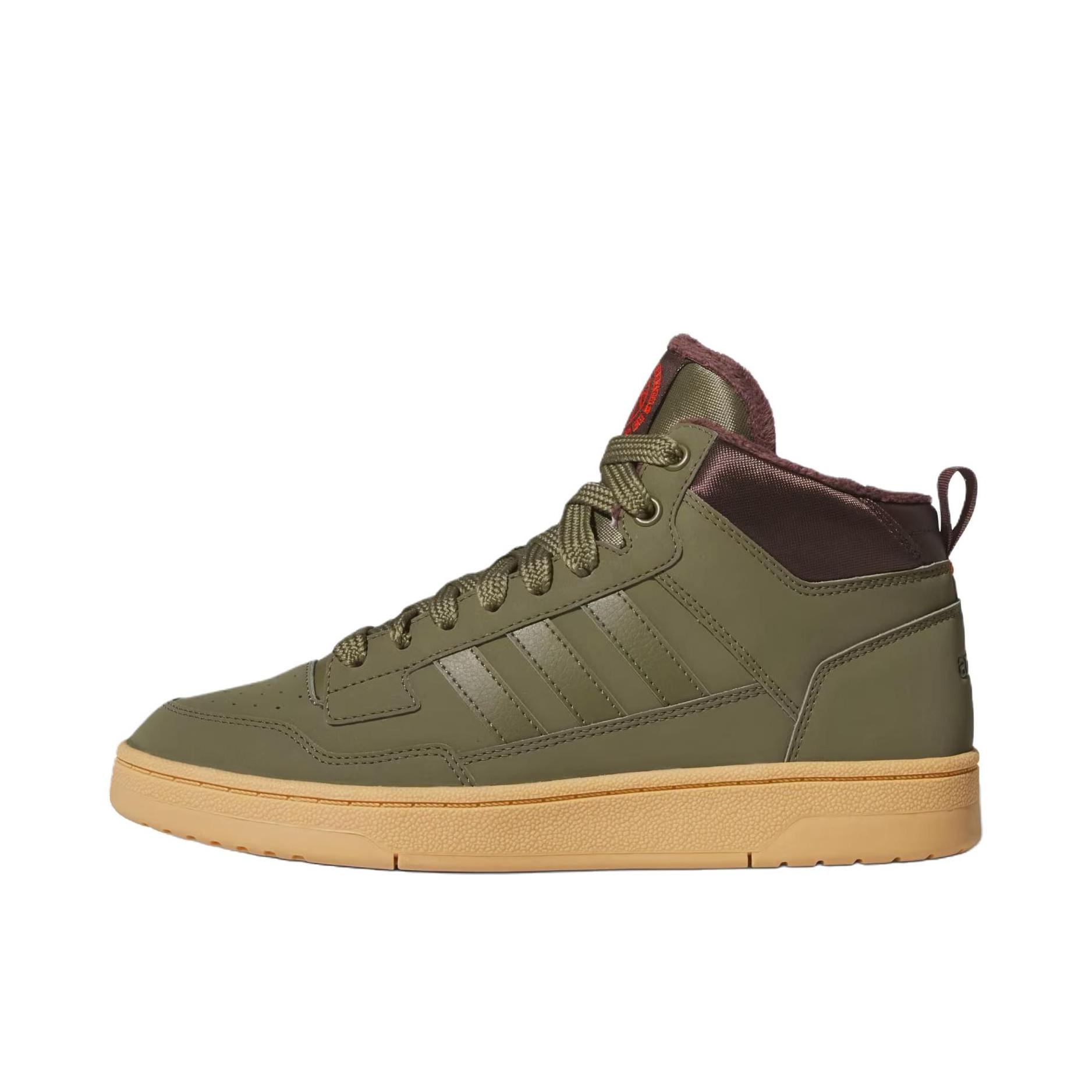 推荐商品：adidas Rapid Court 防滑 透气 低帮 板鞋 橄榄绿 