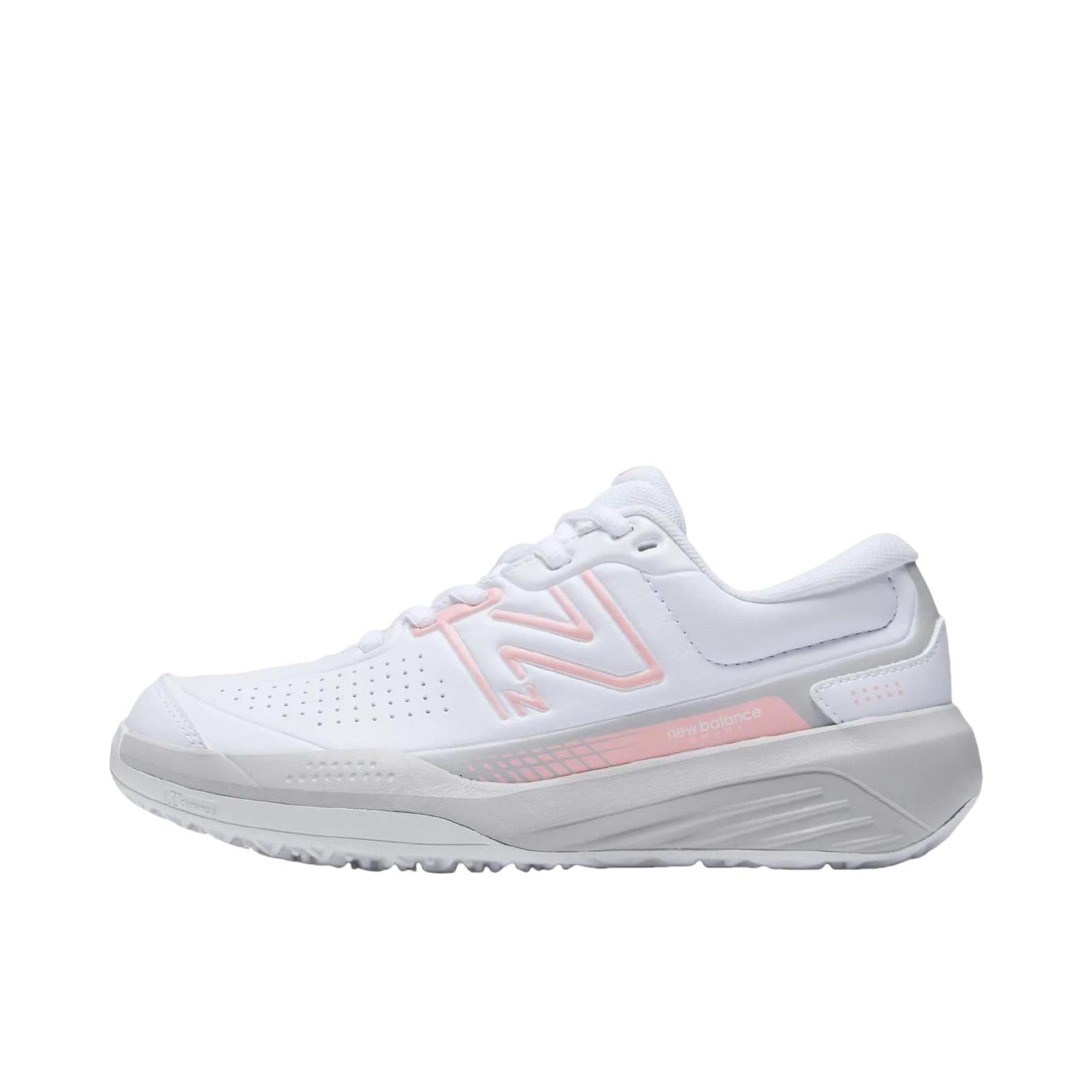 推荐商品：New Balance 696 v5 耐磨 防滑 网球鞋 B宽/女款/白色/粉色