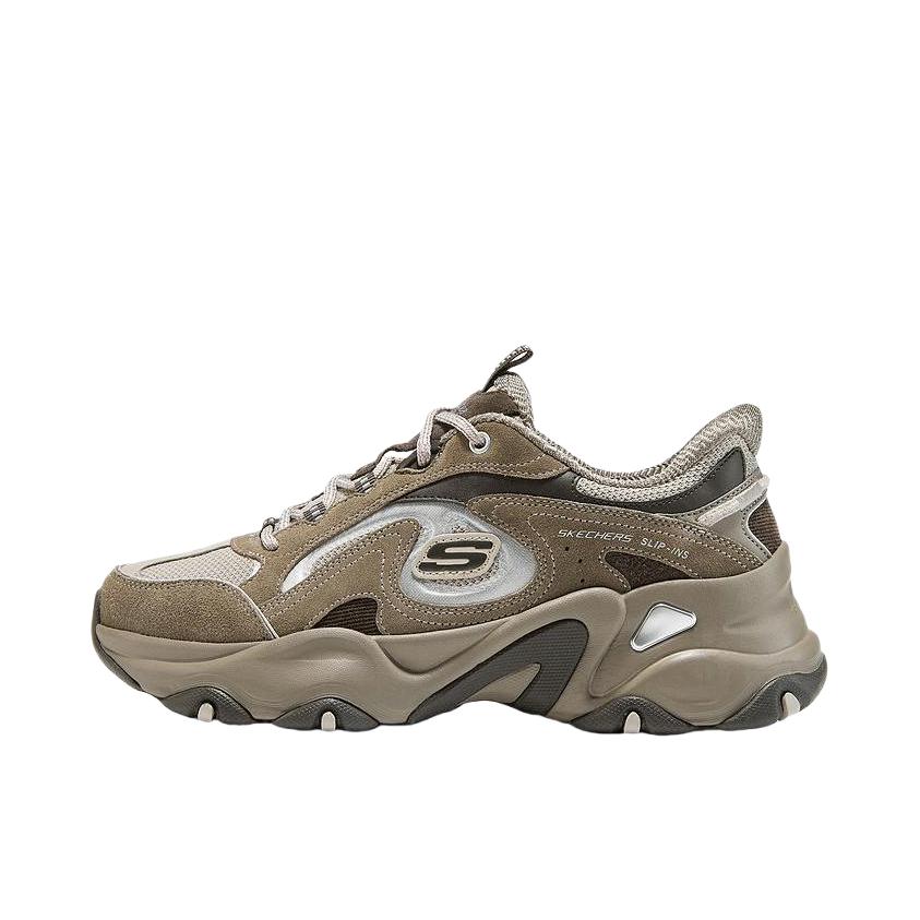 推荐商品：Skechers/斯凯奇 D'LITES 5.0 老爹鞋 熊猫鞋 增高轻便低帮 女款/深棕色