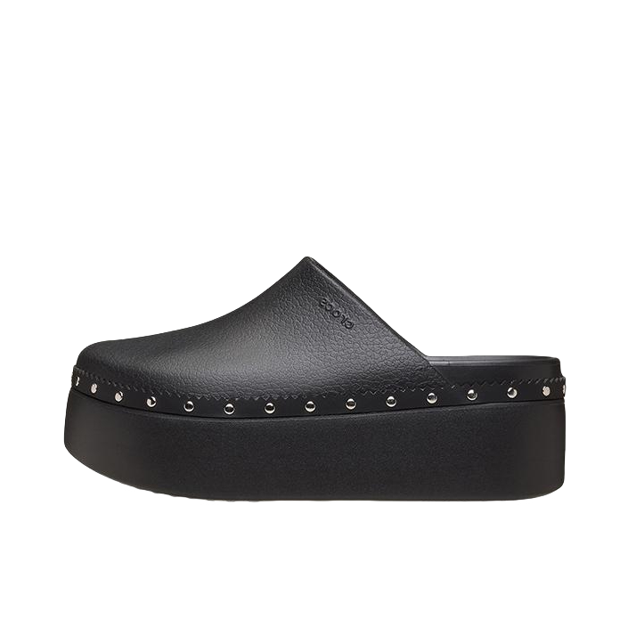 推荐商品：Crocs/卡骆驰 DYLAN 通勤 百搭 简约 不累脚 防磨 耐磨 包头 拖鞋 209869 铆钉/女款/黑色