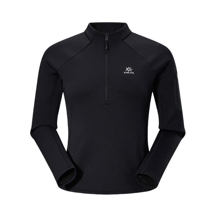 推荐商品：Kailas/凯乐石 保暖透气弹性 抓绒衣 女装 KG2532230 polarmate 玄青黑