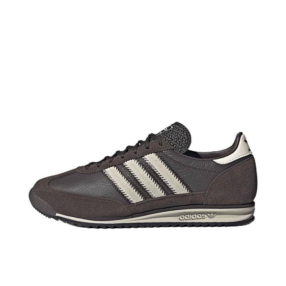 推荐商品：【马思纯同款】 adidas Originals SL 72 T头鞋 德训鞋 运动休闲鞋 轻便防滑耐磨透气舒适简约复古 深棕色/白色