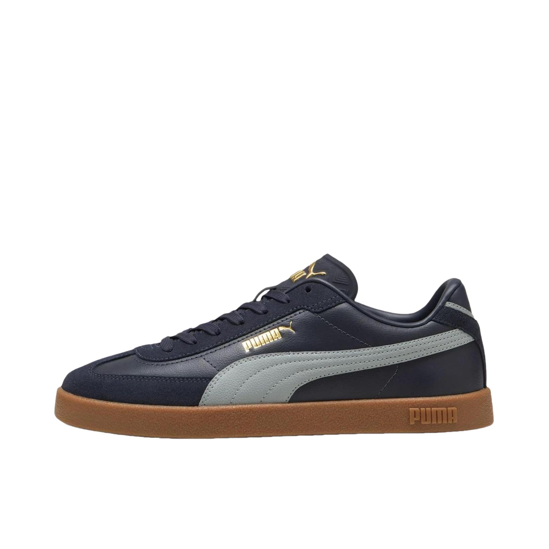 推荐商品：Puma/彪马 Club II Era T头鞋 德训鞋 板鞋 薄底防滑耐磨轻便低帮系带复古百搭支撑圆头贴合 深灰色/棕色
