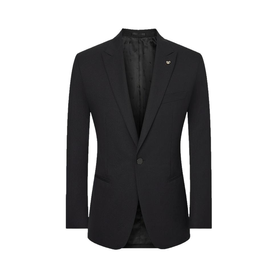 推荐商品：报喜鸟 中腰纽扣开衫微弹长袖西装 EBB233241S05 黑