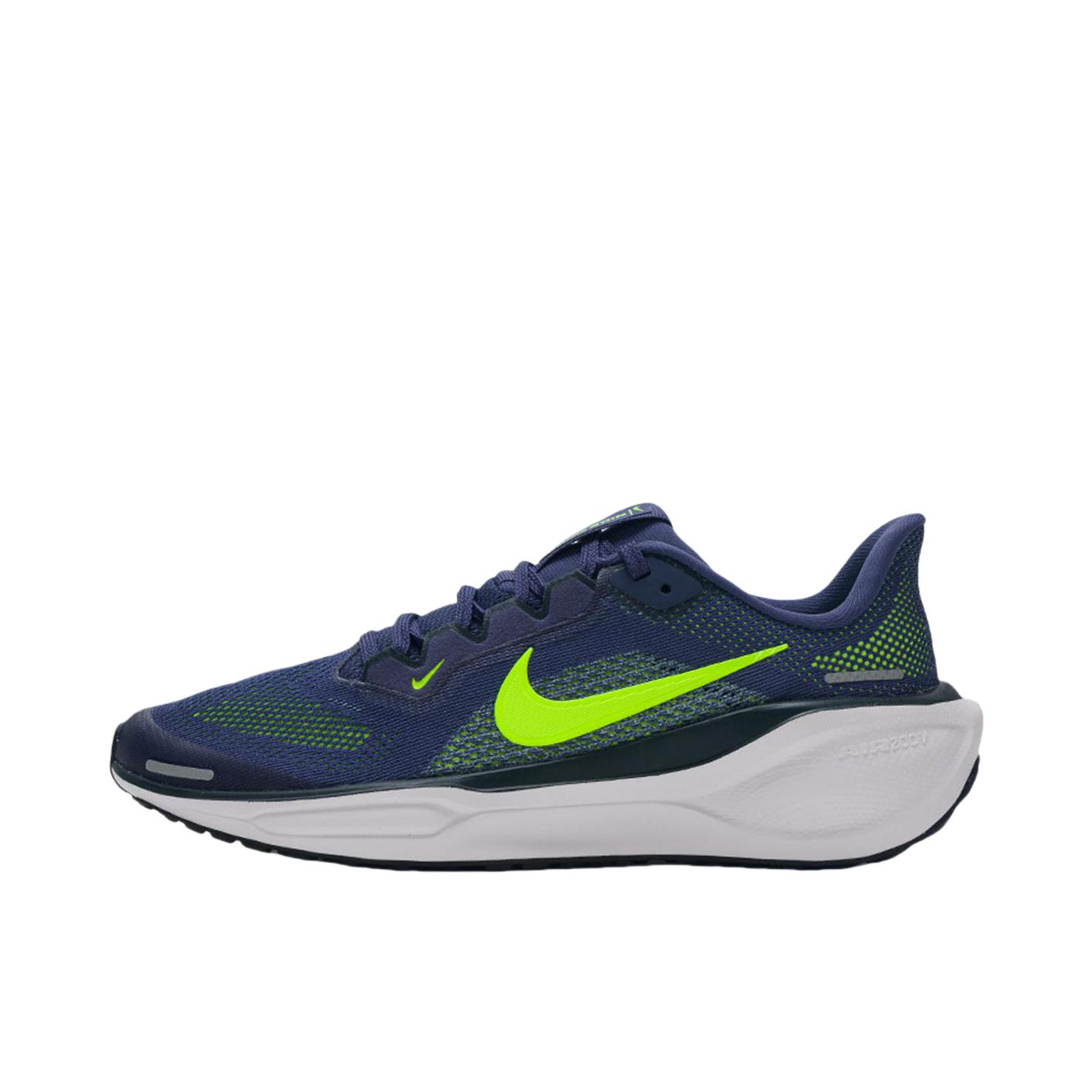 推荐商品：Nike Air Zoom Pegasus 41 飞马 跑鞋 ReactX泡绵缓震透气轻便回弹训练防滑马拉松短跑支撑贴合耐用 大童/深蓝色
