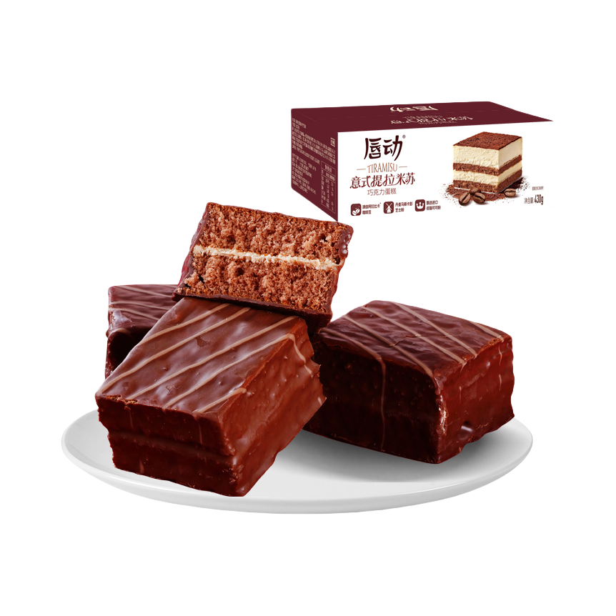 推荐商品：唇动 意式提拉米苏味 430g 巧克力蛋糕 箱装