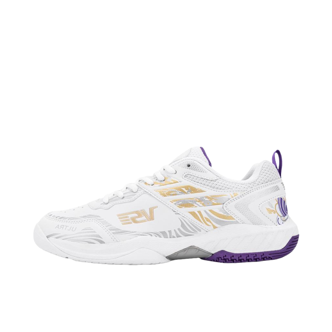 推荐商品：VENSON/威臣 醒狮Ultra 羽毛球鞋 碳板防滑减震透气 白色/紫色/金色