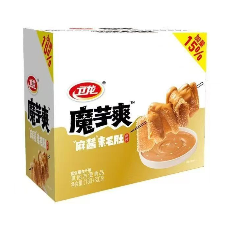 推荐商品：卫龙 魔芋爽 麻酱味 210g 素毛肚 盒装