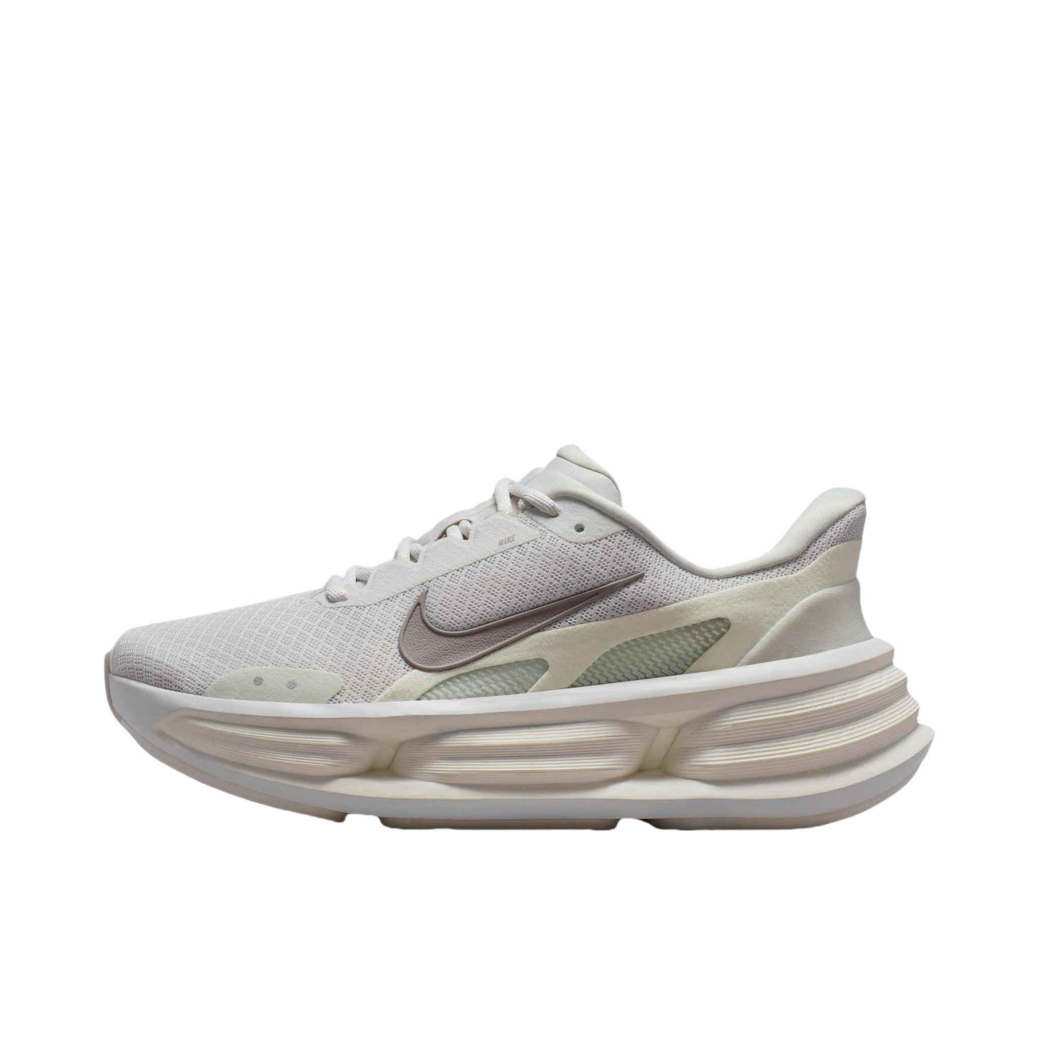 推荐商品：Nike Comfort Ride EasyOn 跑鞋 简约网眼圆头厚底系带支撑 米色/白色