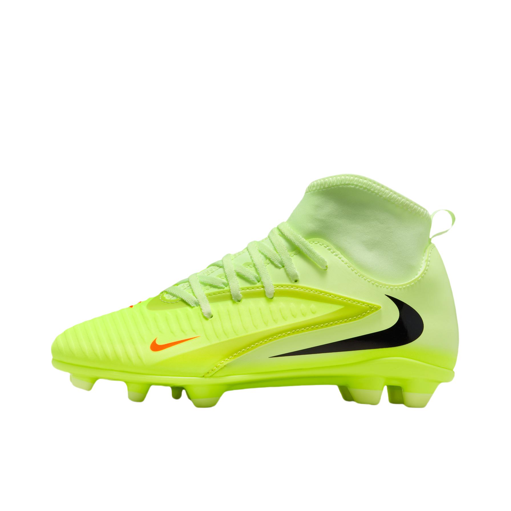 推荐商品：Nike Phantom 6 CLUB MG 足球鞋 胶质短钉多场地百搭防滑耐磨 大童/橙红色/黑色/活力绿黄