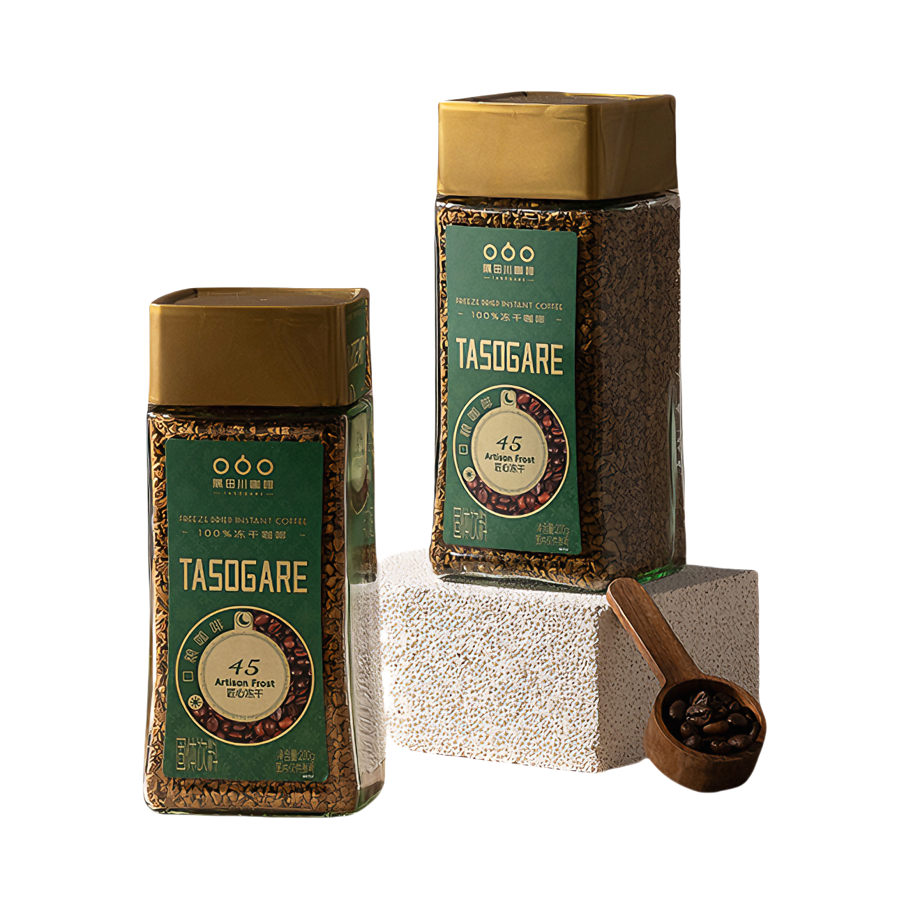 推荐商品：TASOGARE/隅田川 口粮系列 浓郁黑咖啡味 200g 45速溶冻干黑咖啡 瓶装