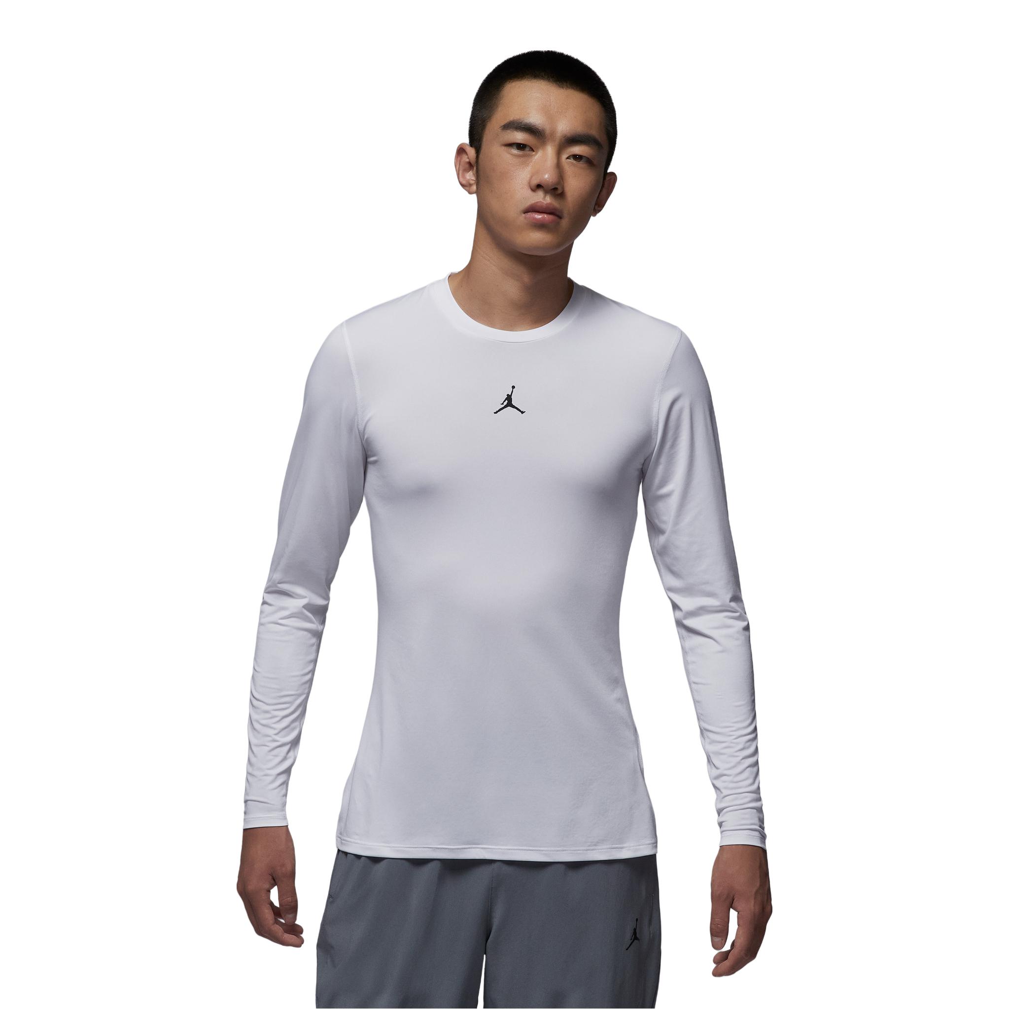 Jordan Brand/乔丹 圆领套头印花长袖T恤 HQ8684 白/黑