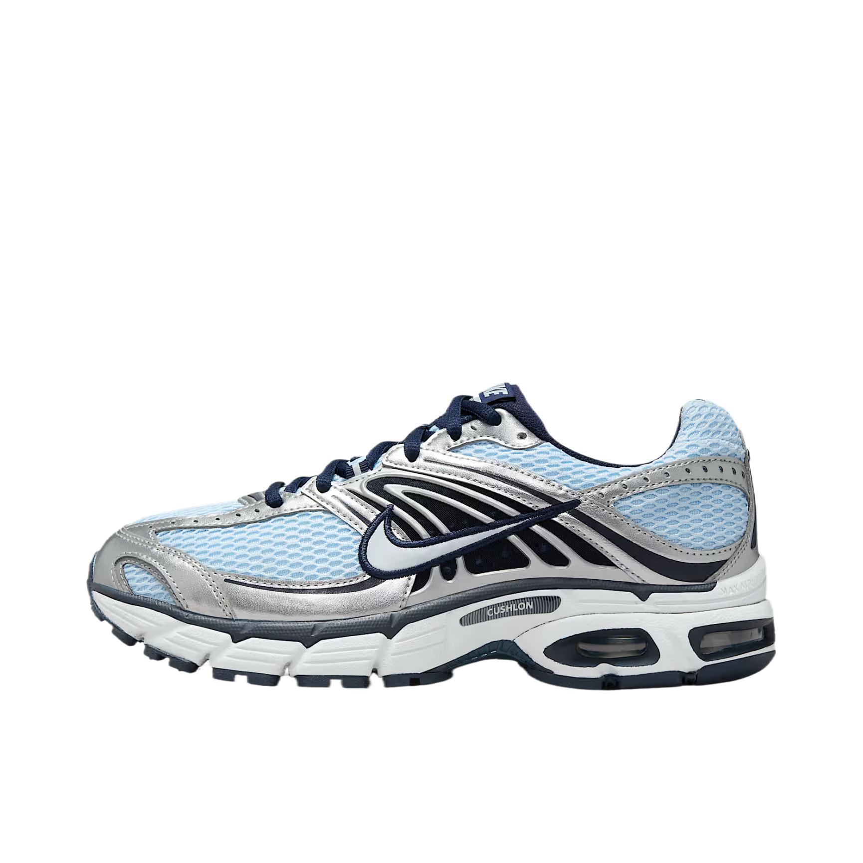推荐商品：Nike Air Max Moto 2K 跑鞋 百搭耐磨舒适支撑贴合拼接耐穿圆头美观 天青石蓝/黑曜石色/金属银