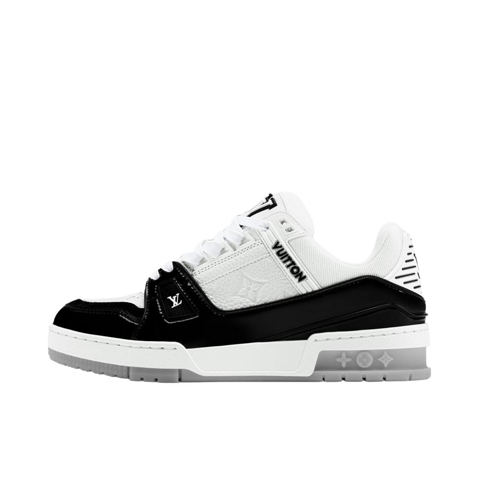 推荐商品：Louis Vuitton trainer 百搭复古 轻便平跟 花朵图案 牛仔布 板鞋 女款/黑色/白色/灰色
