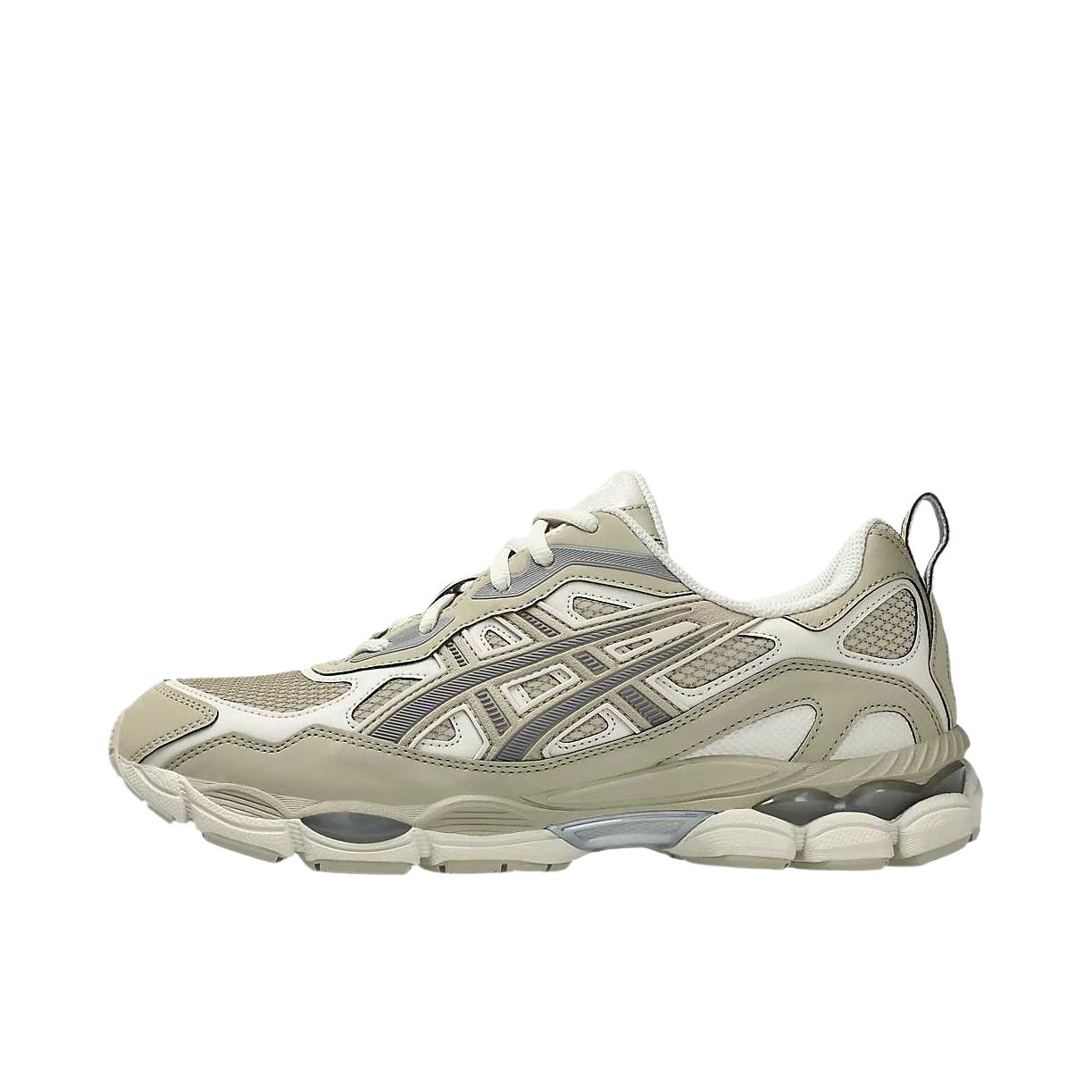 推荐商品：Asics/亚瑟士 Gel-NYC 跑鞋 圆头缓震防滑耐磨机能风复古潮流织物合成革贴合支撑耐穿 卡其色