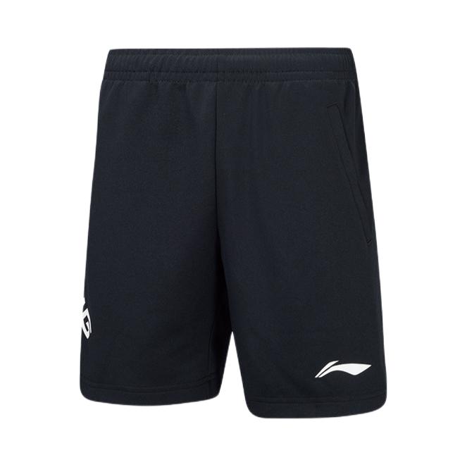 推荐商品：Li Ning/李宁童装 透气速干印花运动短裤 中大童 AAPT062 颜/黑