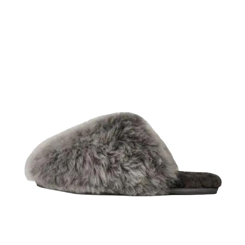 推荐商品：UGG Scuffette Chalet 拖鞋 羊皮百搭复古包头 女款/炭灰色