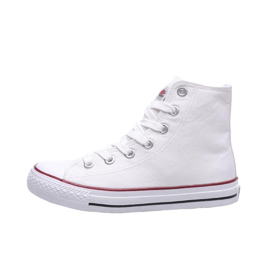 推荐商品：环球 潮流百搭 防滑耐磨 厚底 休闲 帆布鞋 HQH9121 白紫