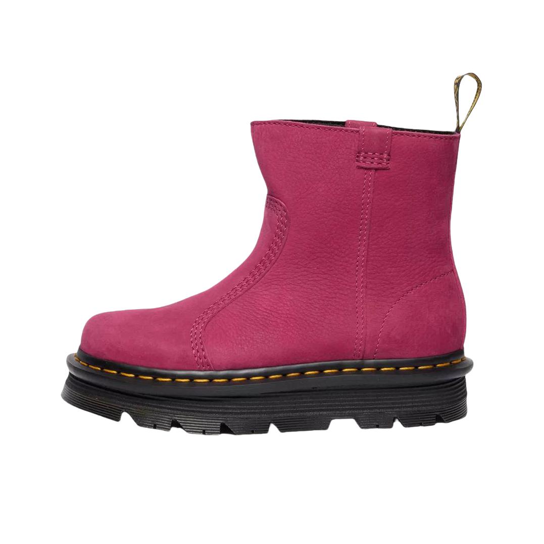 推荐商品：Dr. Martens ZEBZAG RIGGER 马丁靴 复古厚底短筒 粉色