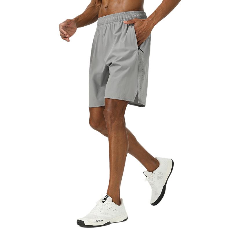 推荐商品：lioact/领力行 速干透气拉链口袋反光运动短裤 DK87 灰