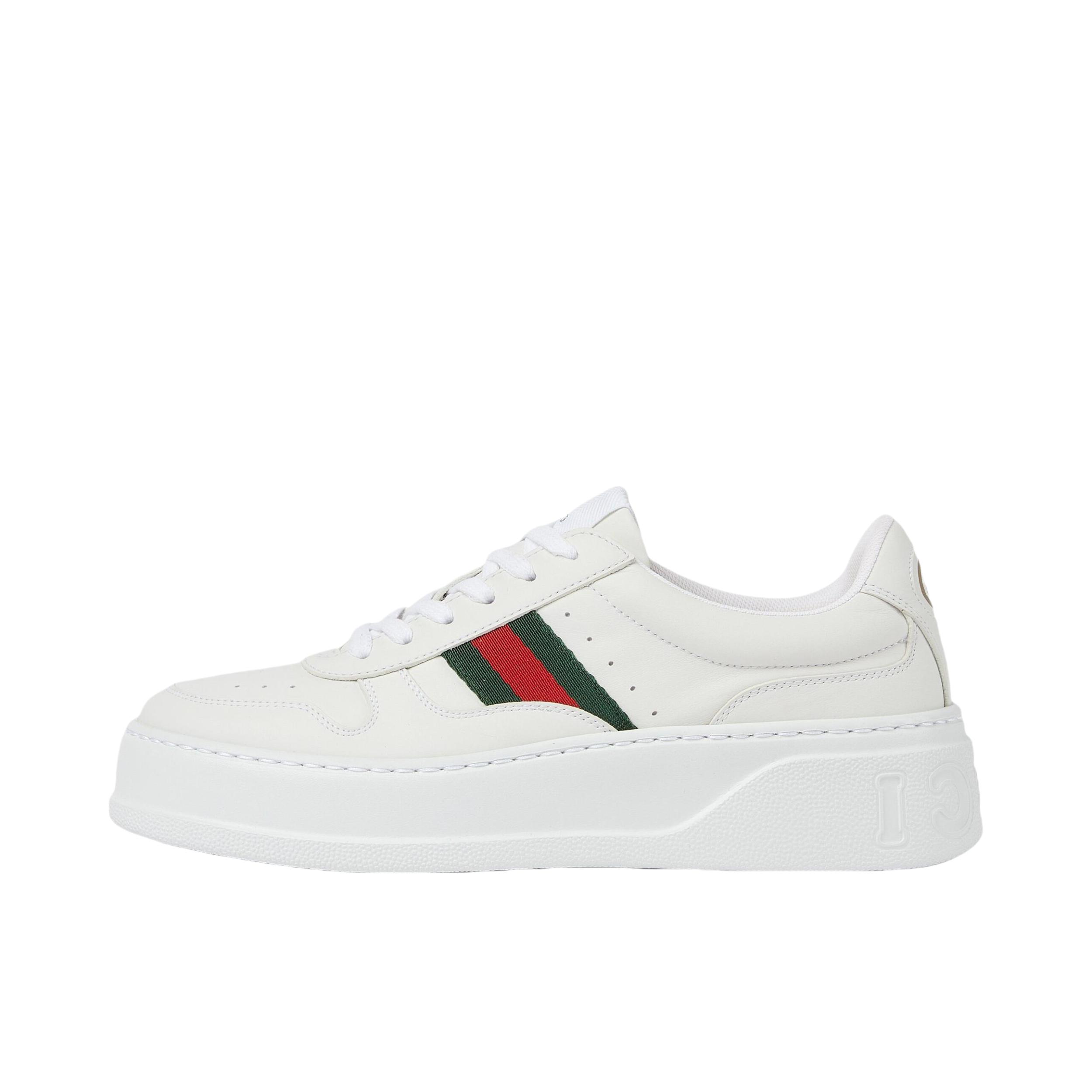 推荐商品：Gucci Chunky B 板鞋 饼干鞋 休闲时尚百搭防滑轻便舒适透气厚底圆头 女款/白色