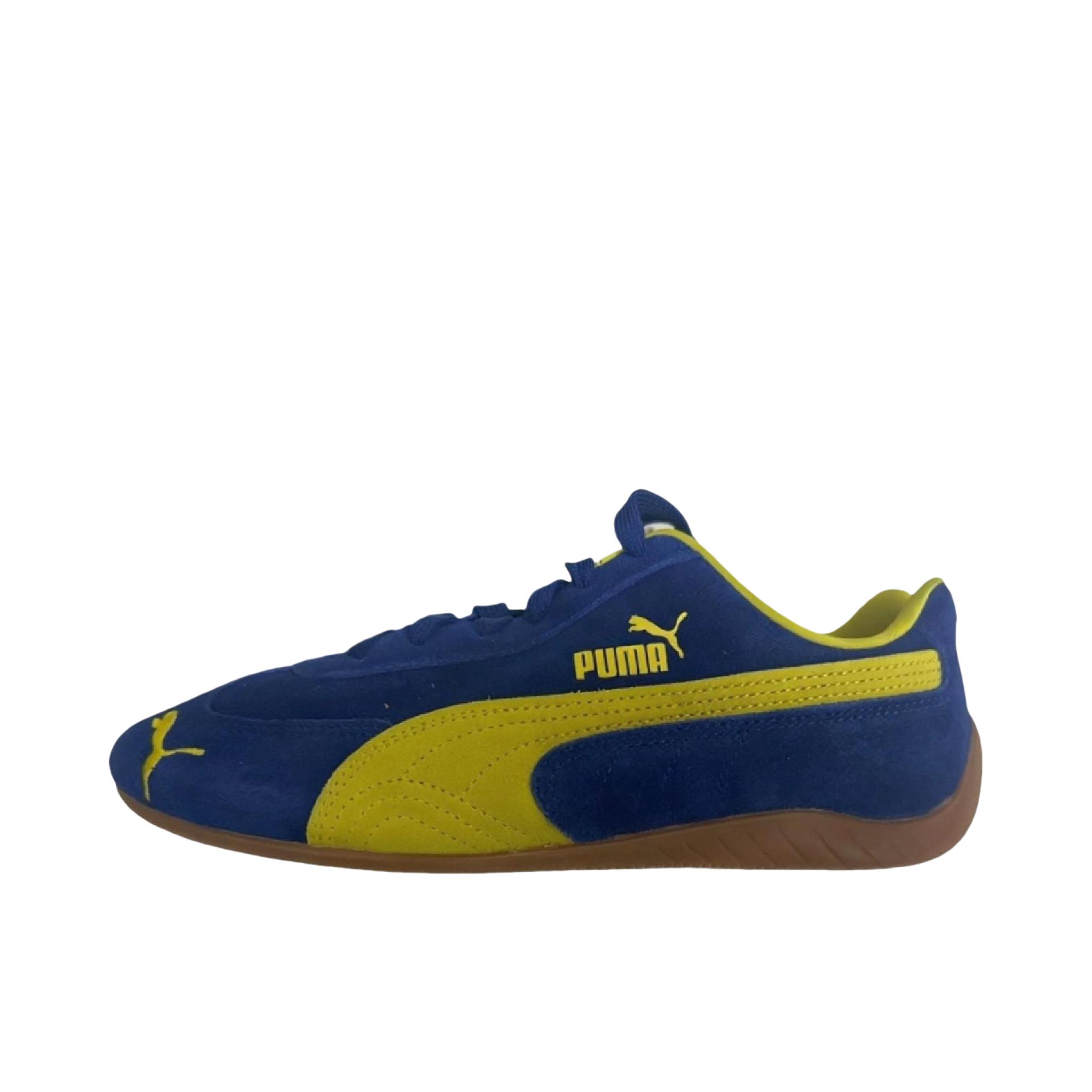 推荐商品：Puma/彪马 Speedcat OG 赛车鞋 德训鞋 训练鞋 T头薄底复古防滑耐磨贴合赛车风流光风 深蓝色