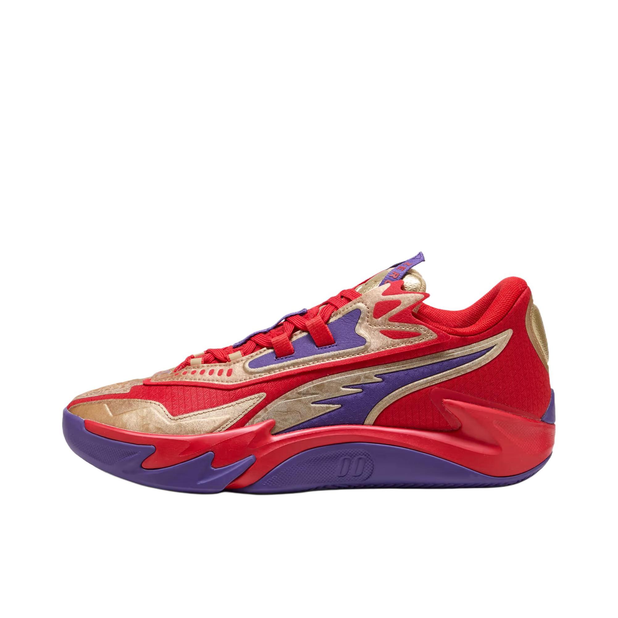 推荐商品：Puma/彪马 Scoot Zeros II 斯库特 防滑 耐磨 低帮 篮球鞋 红色/紫色 