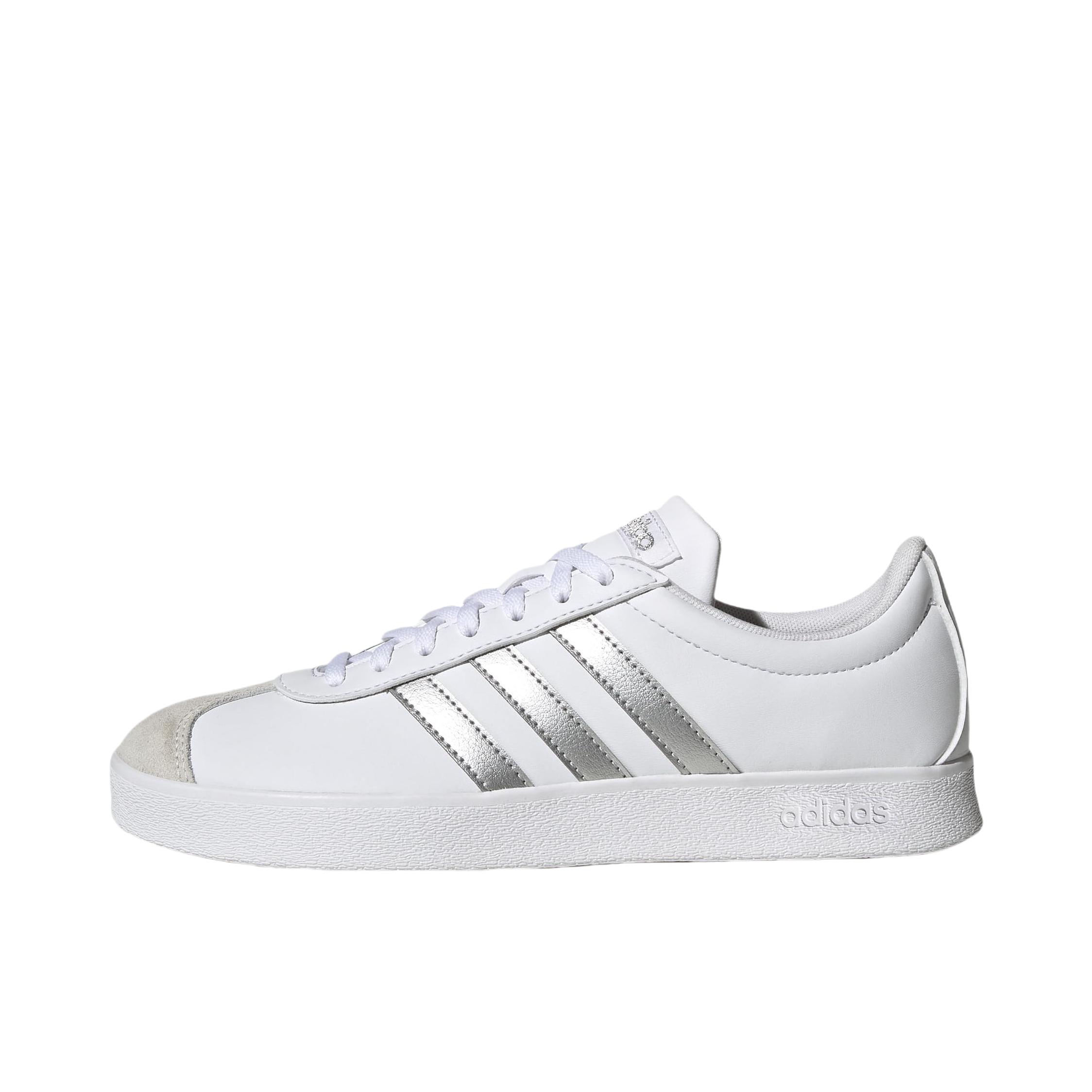 推荐商品：adidas VL Court T头鞋 德训鞋 板鞋 休闲舒适轻便减震耐磨防滑轻运动复古圆头 女款/白色