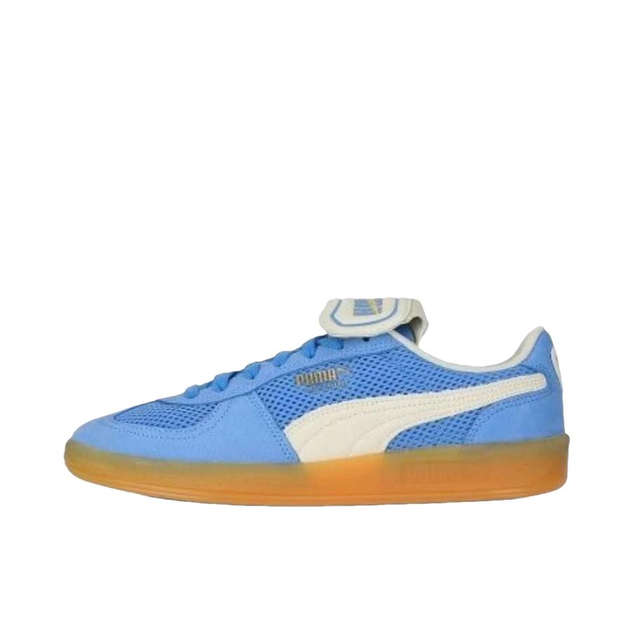 推荐商品：【朴彩英同款】 Puma/彪马 Palermo T头鞋 德训鞋 薄底鞋 板鞋 牛皮防滑耐磨舒适减震时尚复古 浅蓝色/白色