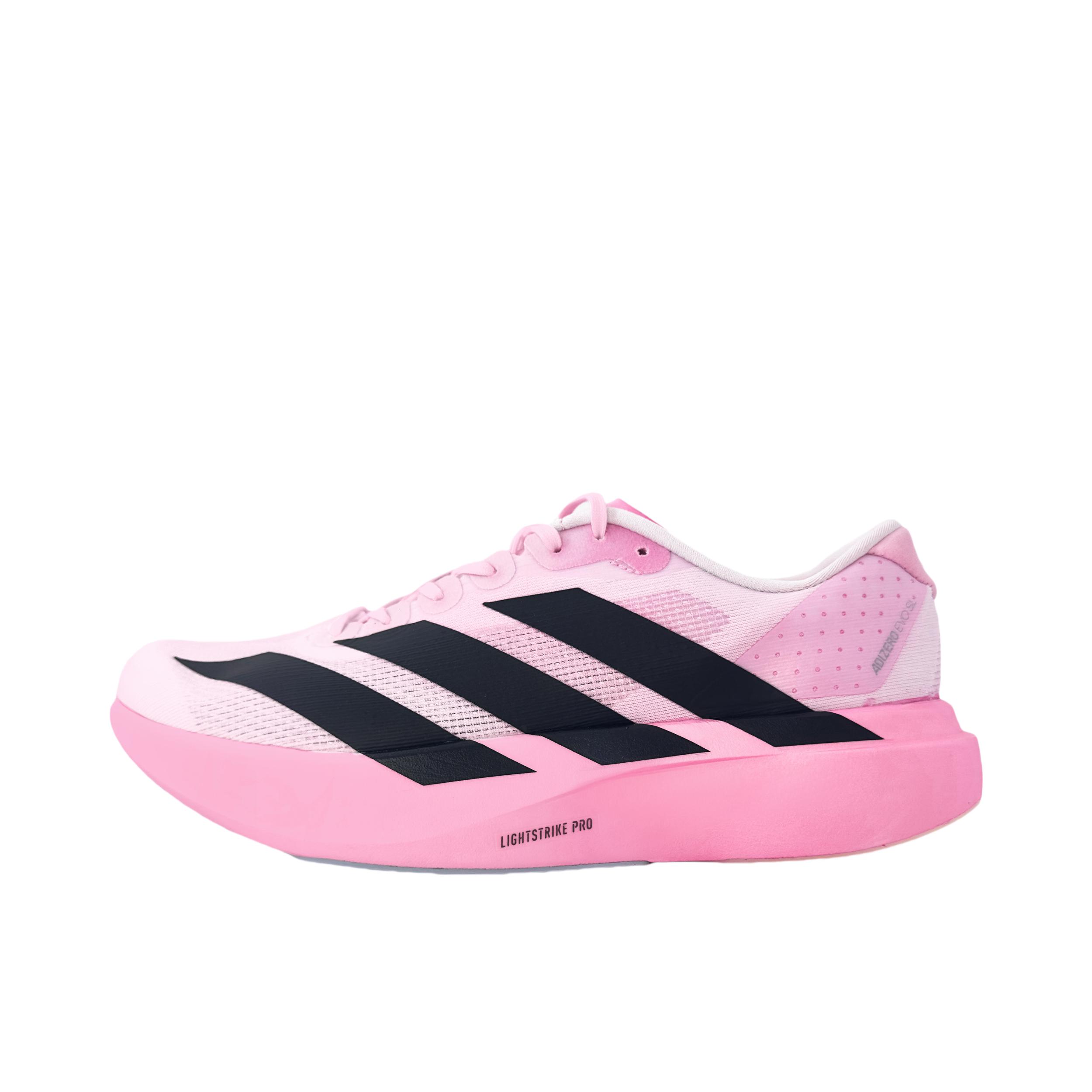 推荐商品：定制款 adidas Adizero Evo SL 跑鞋 减震耐磨橡胶镂空浸染短跑长跑速训练马拉松 粉樱