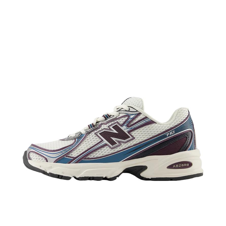 推荐商品：New Balance 740 跑鞋 增高防滑耐磨透气低帮系带拼接圆头千禧风贴合支撑耐穿 白色/紫色/蓝色