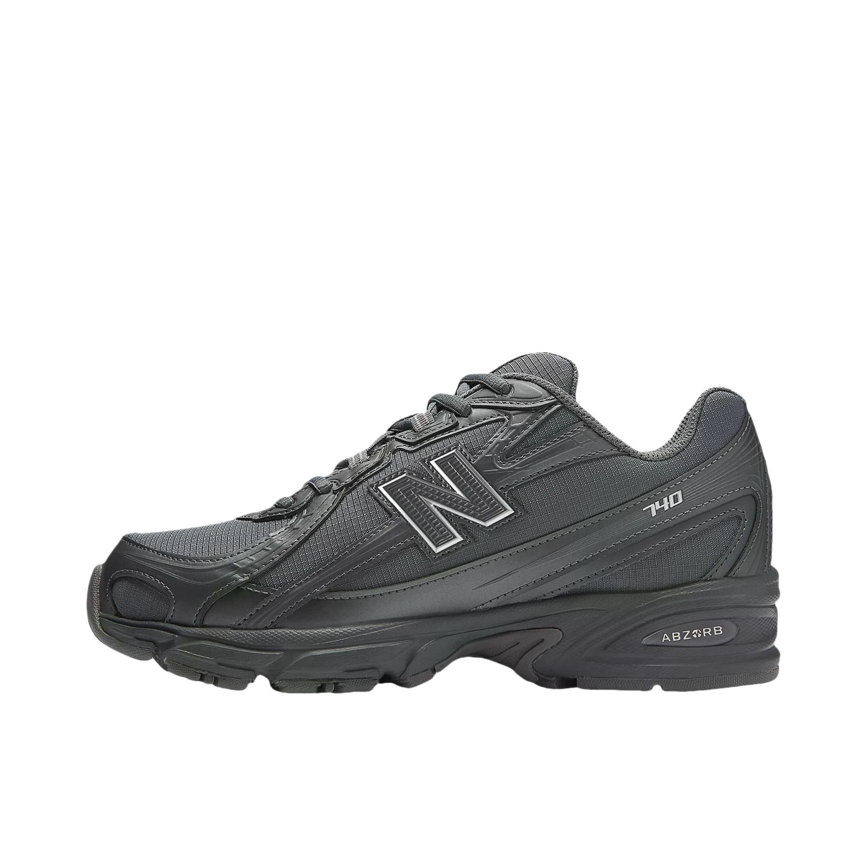 推荐商品：New Balance 740 跑鞋 增高防滑耐磨透气低帮系带拼接圆头千禧风贴合支撑耐穿 D宽/灰色/银色