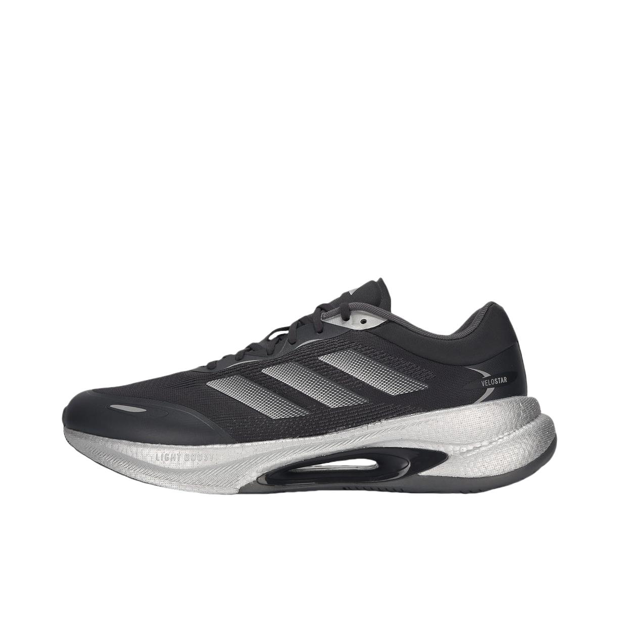 推荐商品：adidas VELOSTAR 跑鞋 超轻稳定缓震回弹排汗贴合体测训练 黑色/白色