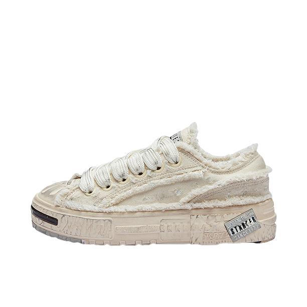 推荐商品：STARTER 70S音浪系列 板鞋 复古美式帆布系带 桦木白