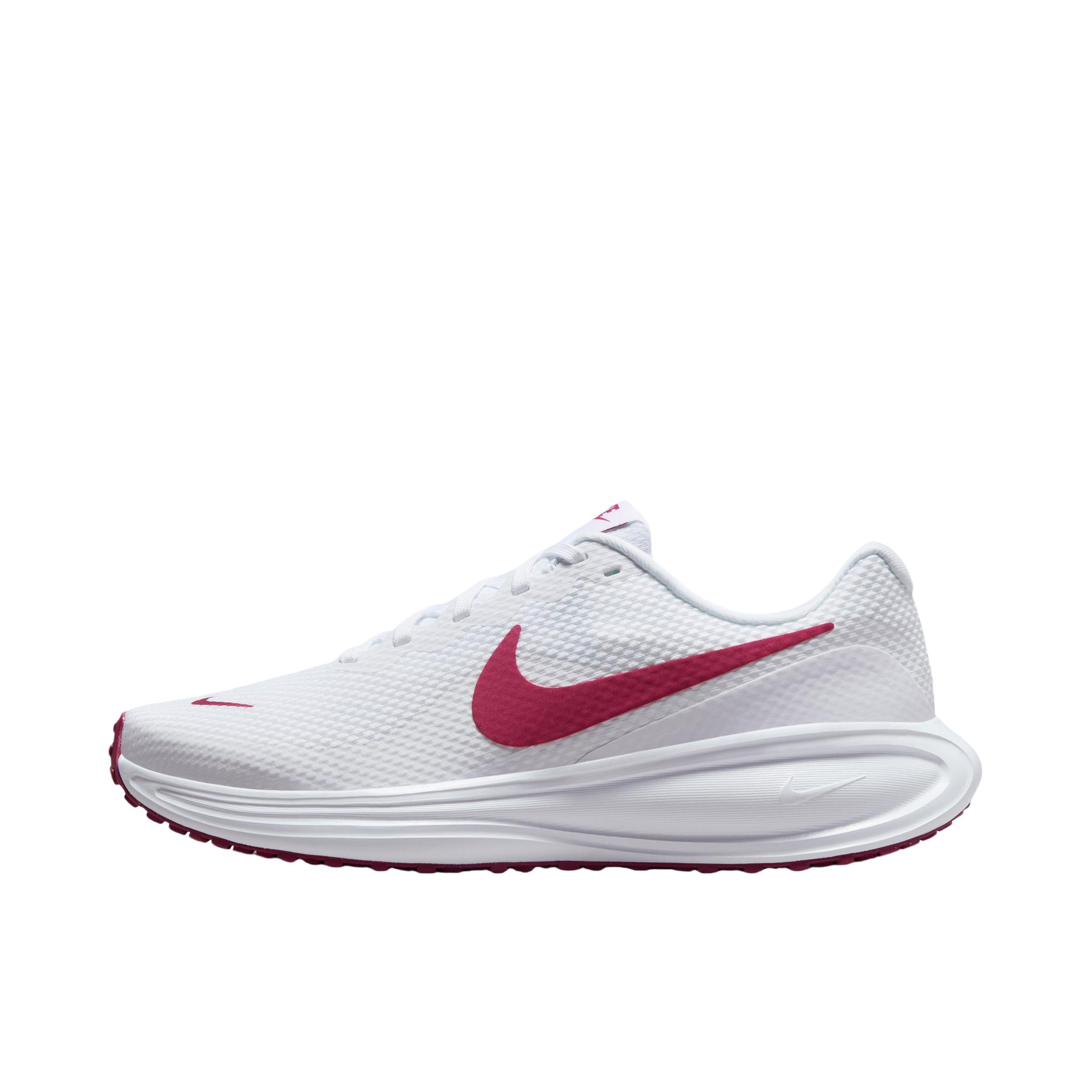 推荐商品：Nike Revolution 8 跑鞋 网布百搭防滑耐磨低帮缓震训练网面回弹轻便春夏支撑短跑贴合圆头 粉色/白色