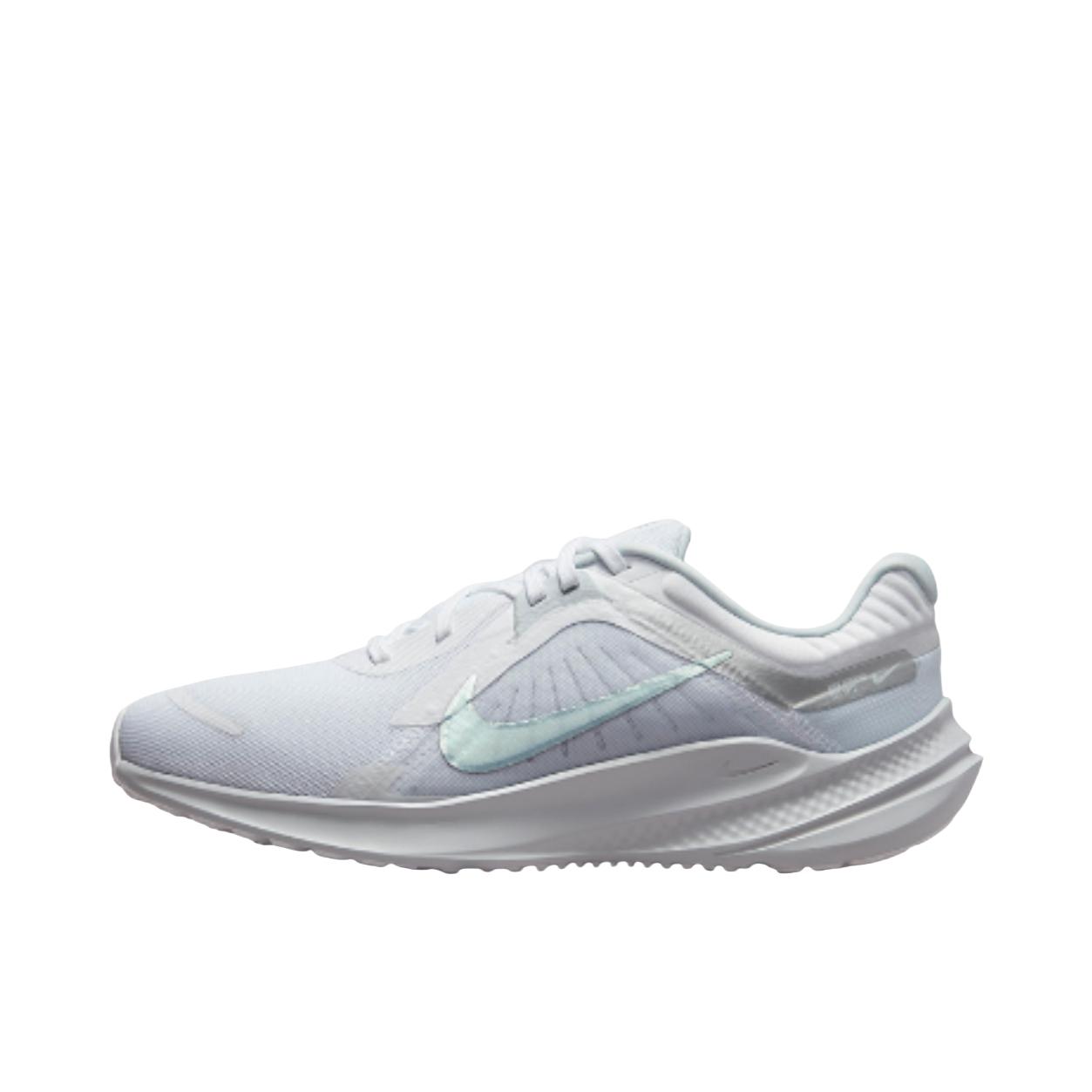 推荐商品：Nike Quest 5 跑鞋 缓震防滑耐磨支撑轻便透气轻质运动训练 白色/青绿色
