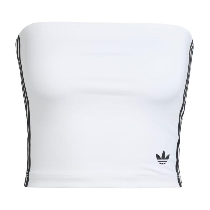 推荐商品：adidas Originals/三叶草 涤纶短款修身无袖抹胸 女装 JX7720 白