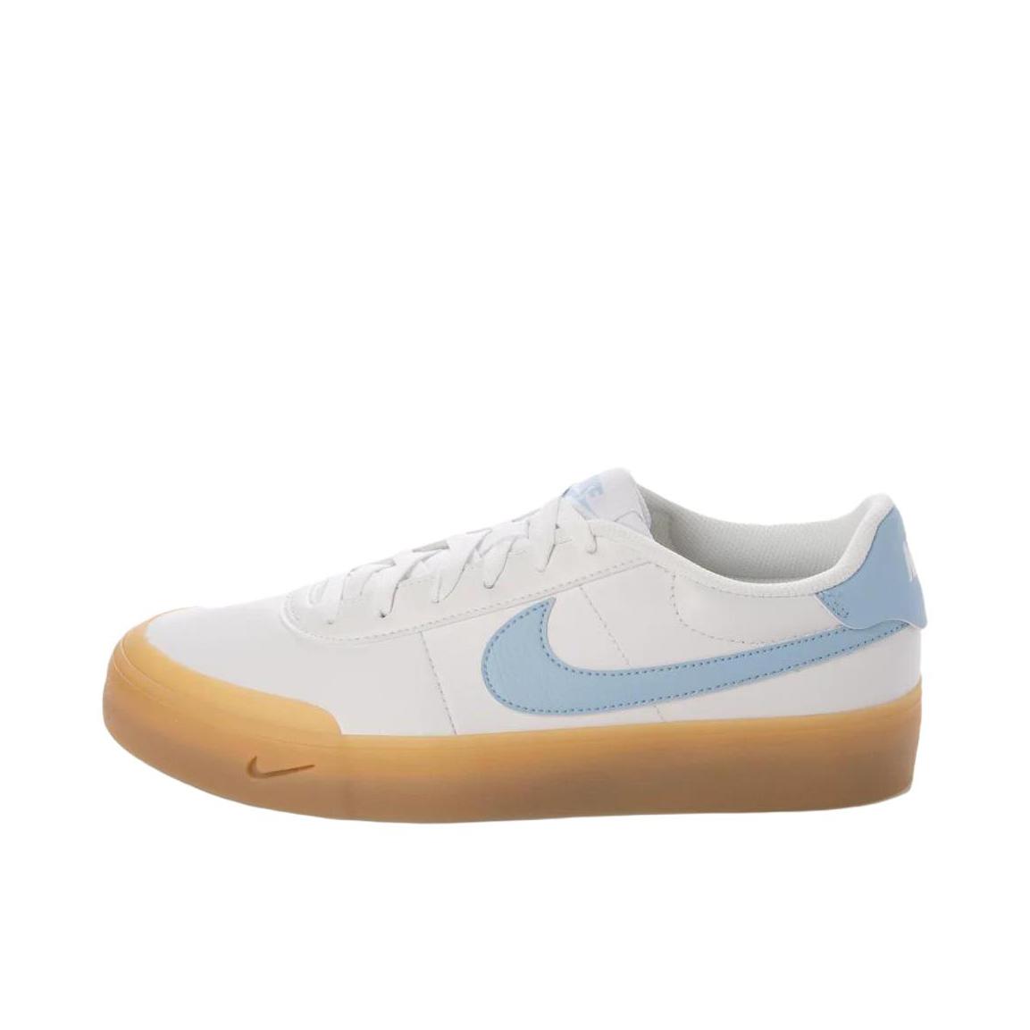 推荐商品：Nike COURT SHOT 板鞋 防滑耐磨网眼透气舒适百搭时尚简约 白色/浅蓝色