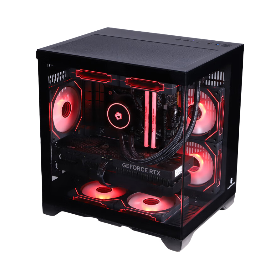Asus/华硕 i5-14600KF + RTX5060Ti 8G DIY台式机 高性能 电竞游戏 组装电脑 海景房 视频剪辑 黑色主机