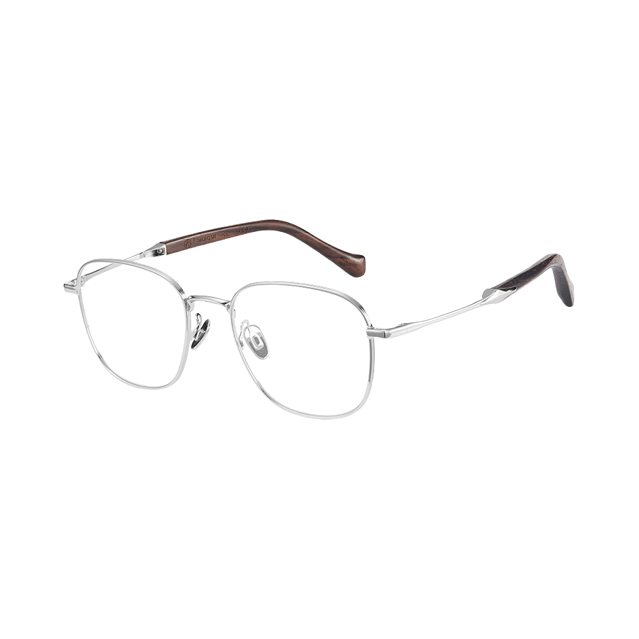 推荐商品：MUJOSH/木九十 木腿金属眼镜 MJ12FM1118