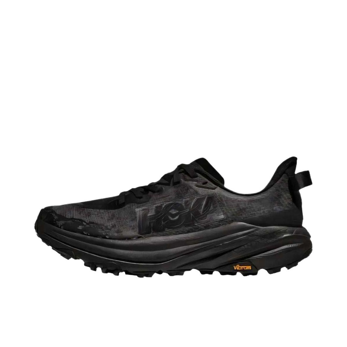 推荐商品：HOKA ONE ONE  Speedgoat 6  飞速羚羊  防滑耐磨 舒适回弹 织物 合成革 轻便 防水  低帮 跑鞋 2E宽/黑色 