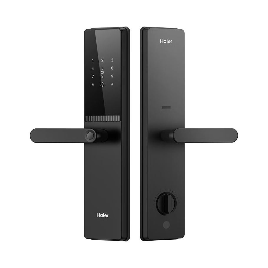 Haier/海尔 C级锁芯 五大开锁方式 智能门锁 HFD-T15-CA 长效续航防盗门入户门 黑色 标准锁体版